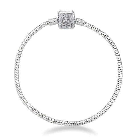 Pulseira de Prata Life Tambor Cravejado 2,4mm Maleável