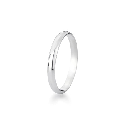 Aliança Unitária de Prata 2,5mm Lisa