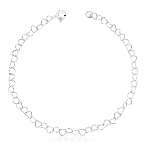 Pulseira de Prata Elo Coração 040