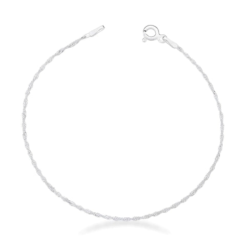Pulseira de Prata Cingapura Fio 020