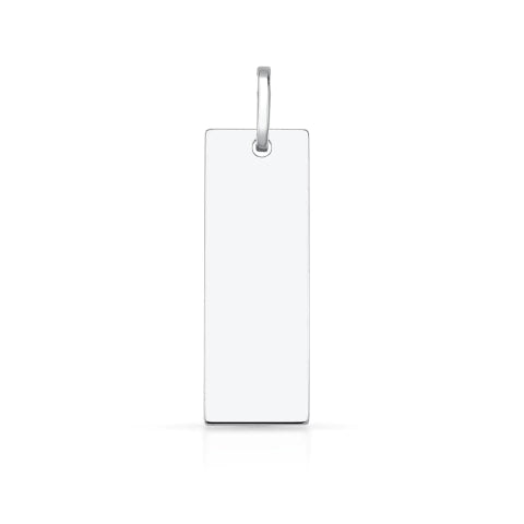 Pingente de Prata Retângulo 8mm Liso 1 Furo