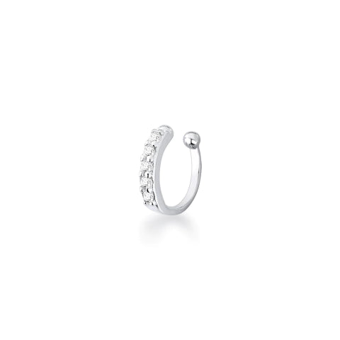 Piercing Fake de Prata Cravejado