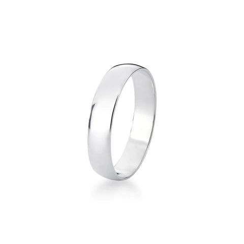 Aliança Unitária de Prata Lisa 4mm