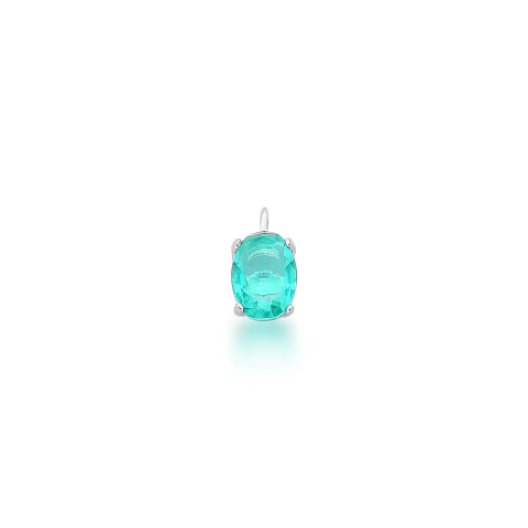 Pingente de Prata Pedra Oval 7mm